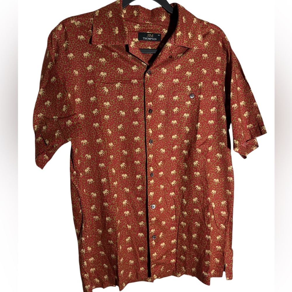 Jim Thompson Silk Elephant button Shirt